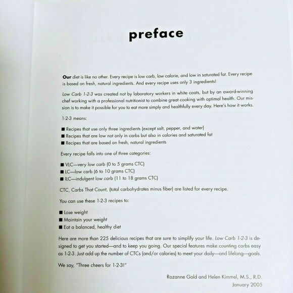 Low Carb Cookbook 1 2 3 Weight Loss 225 Simply Great 3 Ingredient Recipes Book - Picture 5 of 7